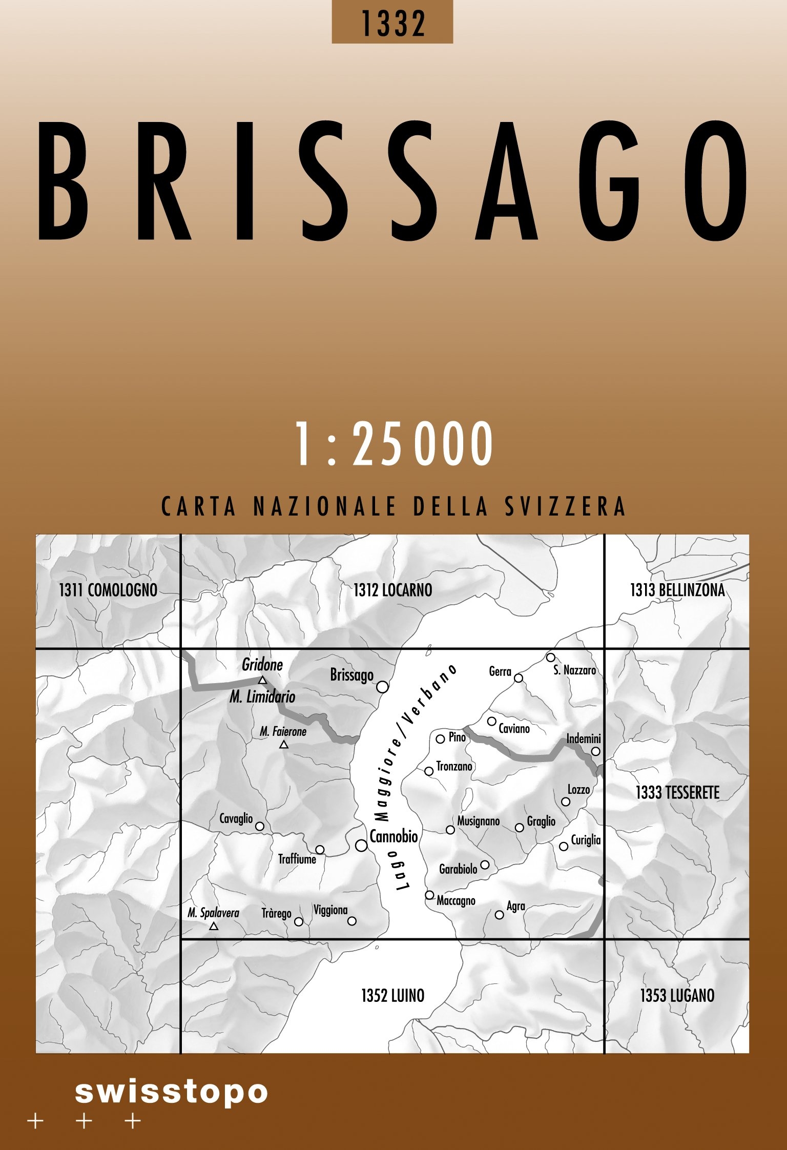Swisstopo Landeskarte 1 : 25'000 Brissago<br>