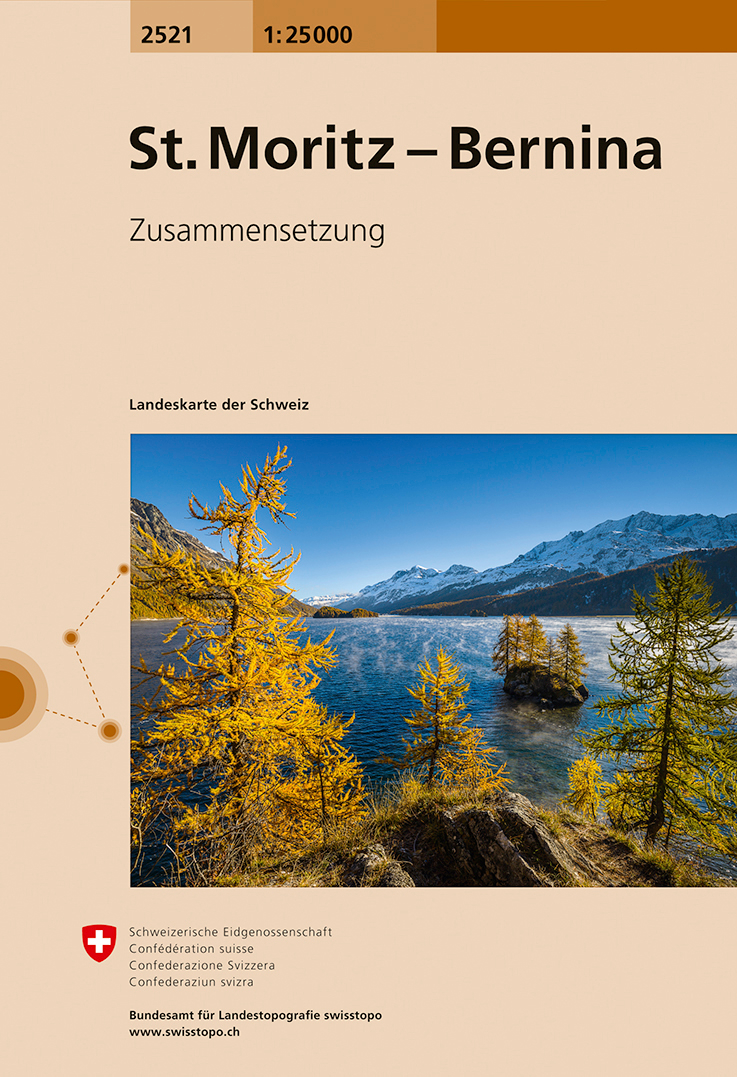 Swisstopo Landeskarte 1 : 25'000 Zusammensetzung St.Moritz- Bernina<br>