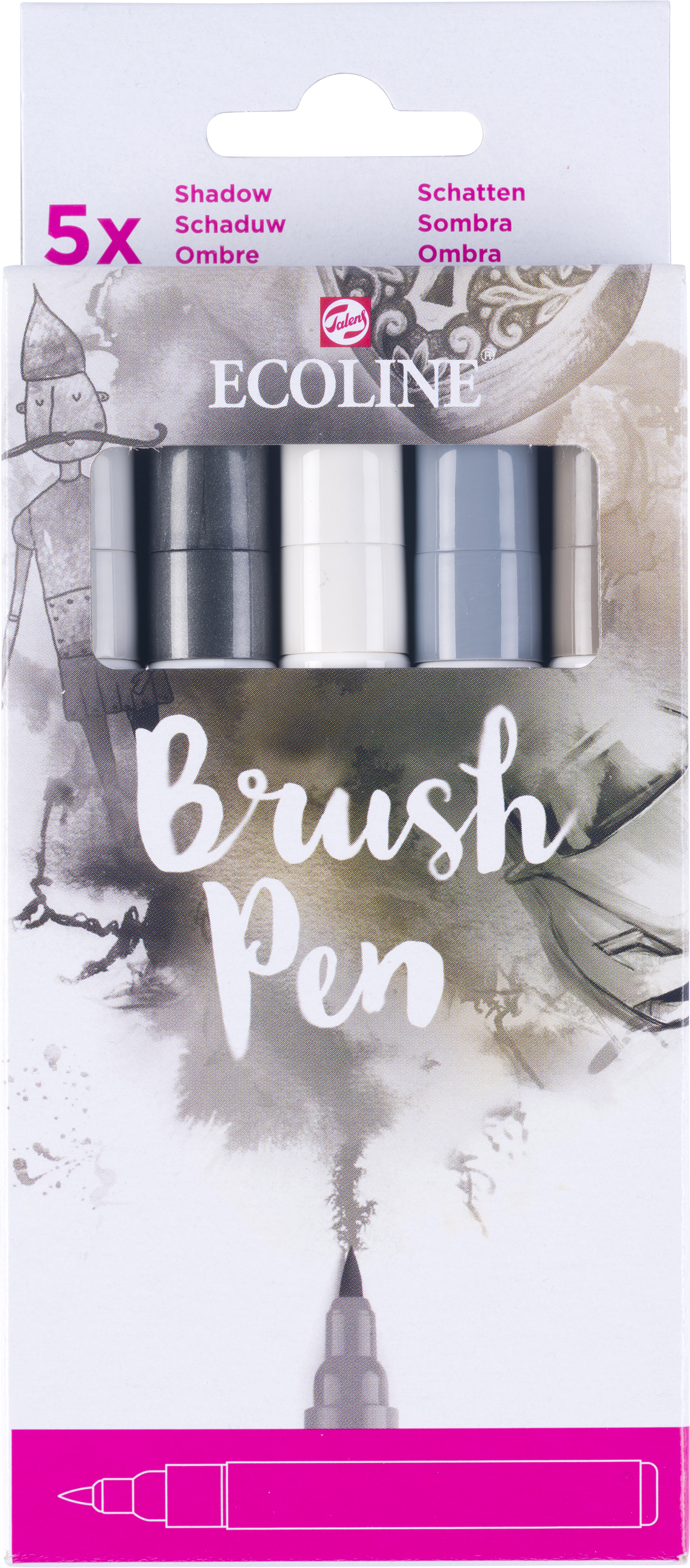 TALENS Ecoline Brush Pen Set 11509937 gris 5 pcs. gris 5 pcs.