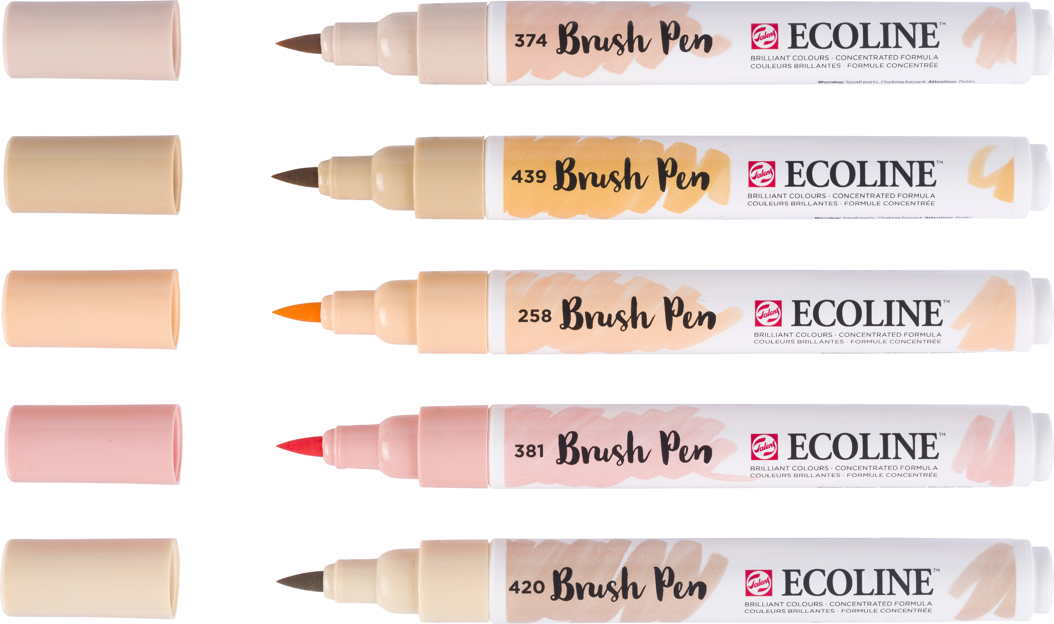 TALENS Ecoline Brush Pen Set 11509941 beige rose 5 pcs.