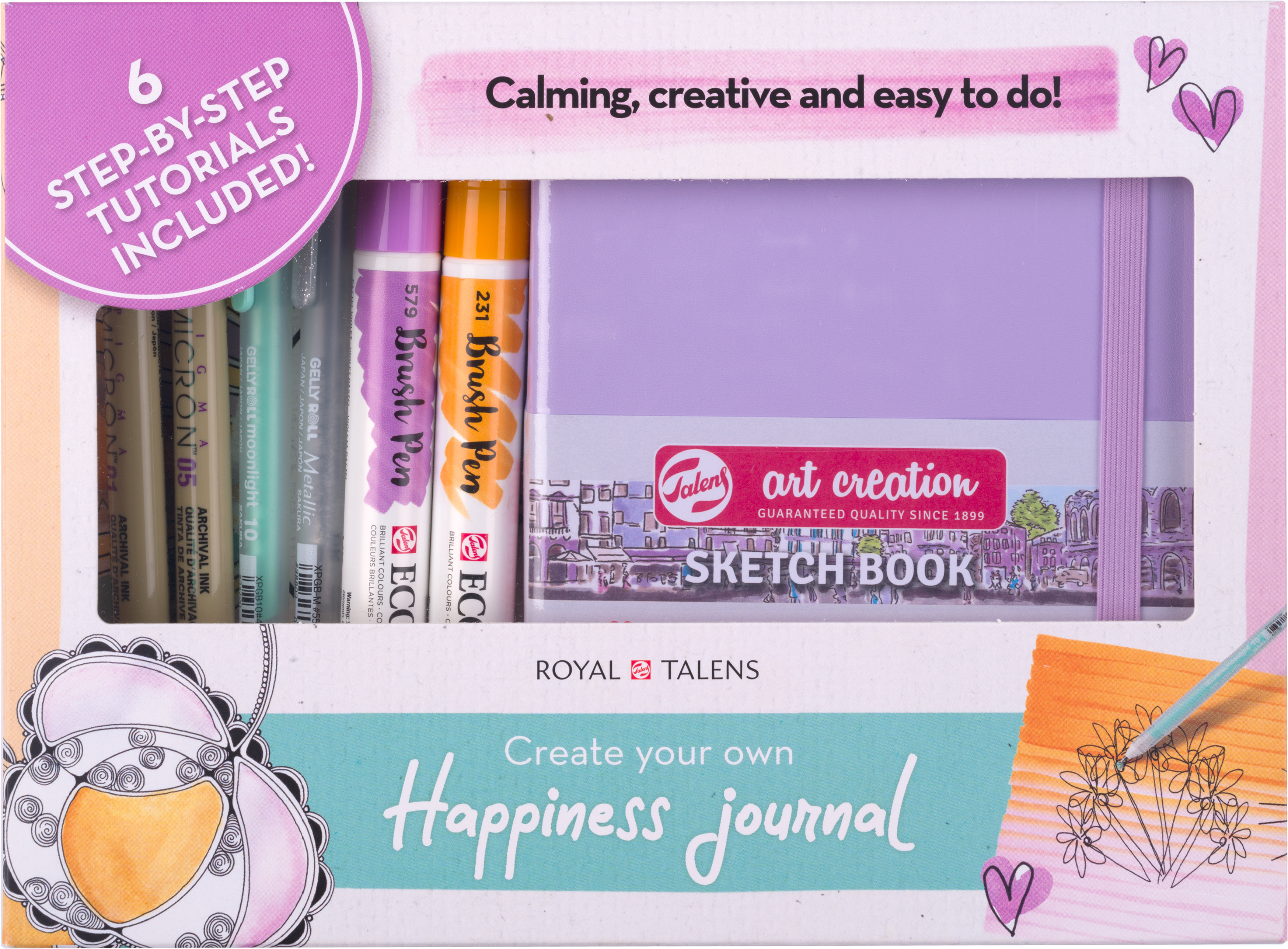 photo TALENS Handlettering Set 16550002 Happy Journaling 8 pièces