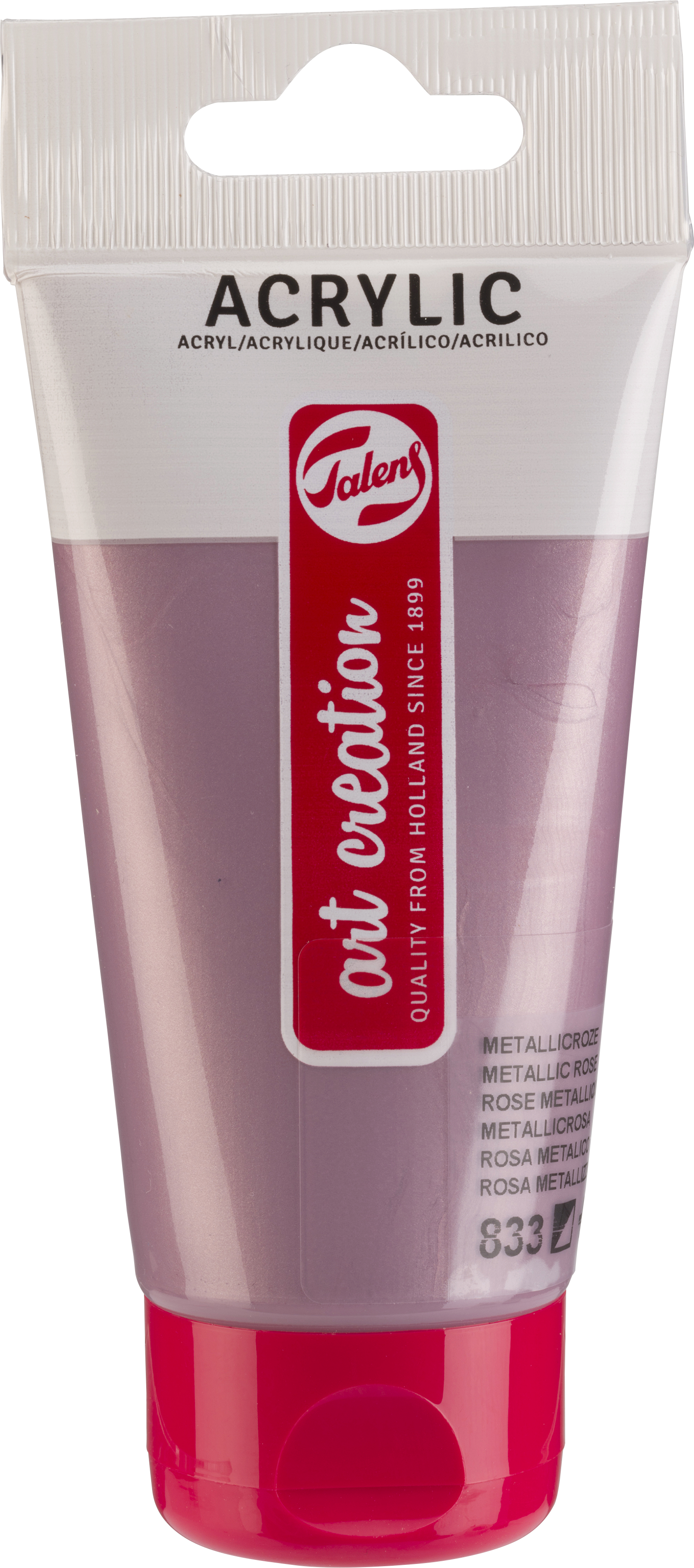 photo TALENS Peinture acrylique 75ml 3511833M rose métallisé 833