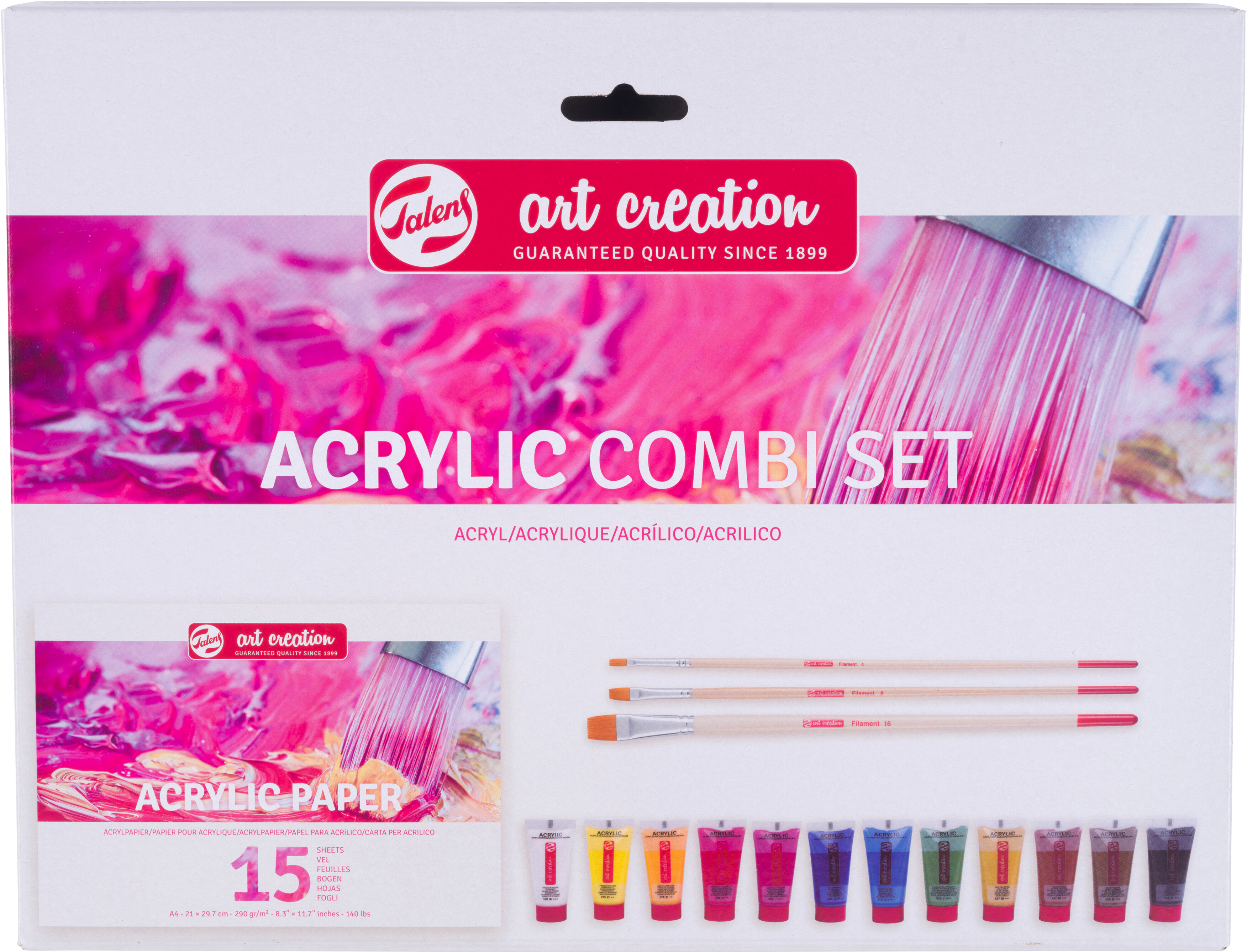 photo TALENS Acrylique Combi Set 12x12ml 9021894M Peinture, pinceau, papier