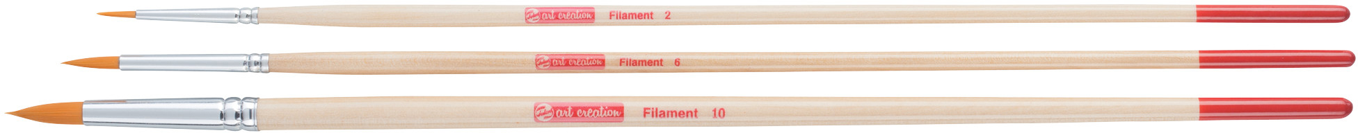 photo TALENS Set de pinceaux huile et acryl 9099231M Tailles 2,6,10, ronds 3 pièces