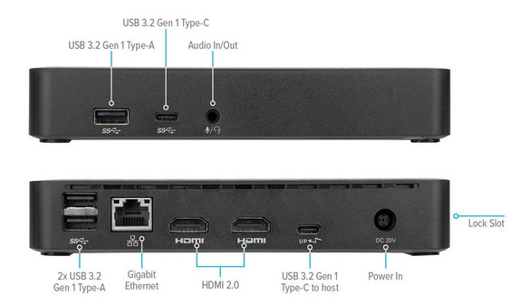 TARGUS USB-C Dual 4K Dock DOCK310EUZ with 65PD with 65PD
