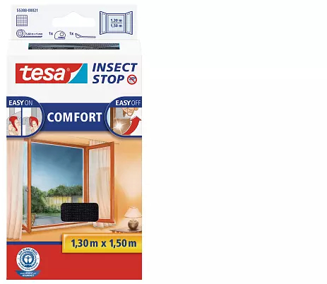 photo TESA Insect Stop COMFORT 1.3x1.5 m 55388-00021-01 anthracite 1 pièce