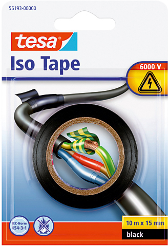 TESA Iso Tape 15mmx10m 561930000 noir noir