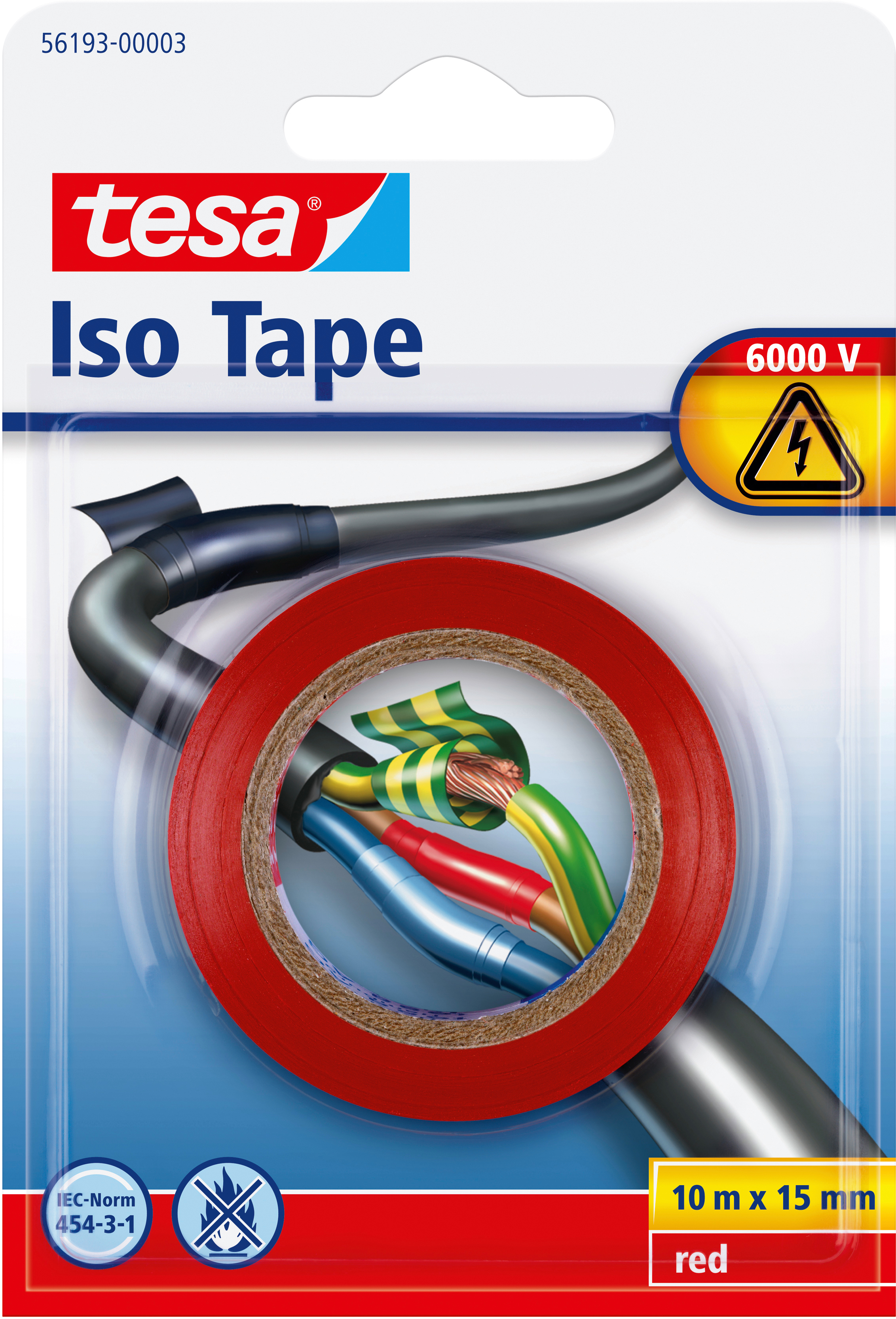 TESA Iso Tape 15mmx10m 561930000 rouge
