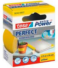 TESA Gewebeband Extra Power Perfect gelb 19mm x 2,75m<br>