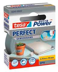 TESA Extra Power Perfect 2.75mx19mm 563410003 Ruban texitl. gris