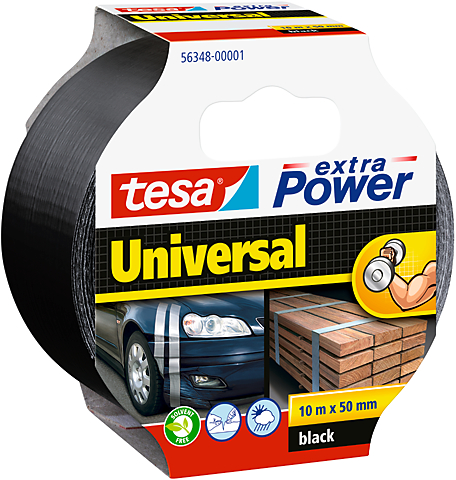 TESA Extra Power Universal 10mx48mm 563480000 Ruban texitl. noir Ruban texitl. noir