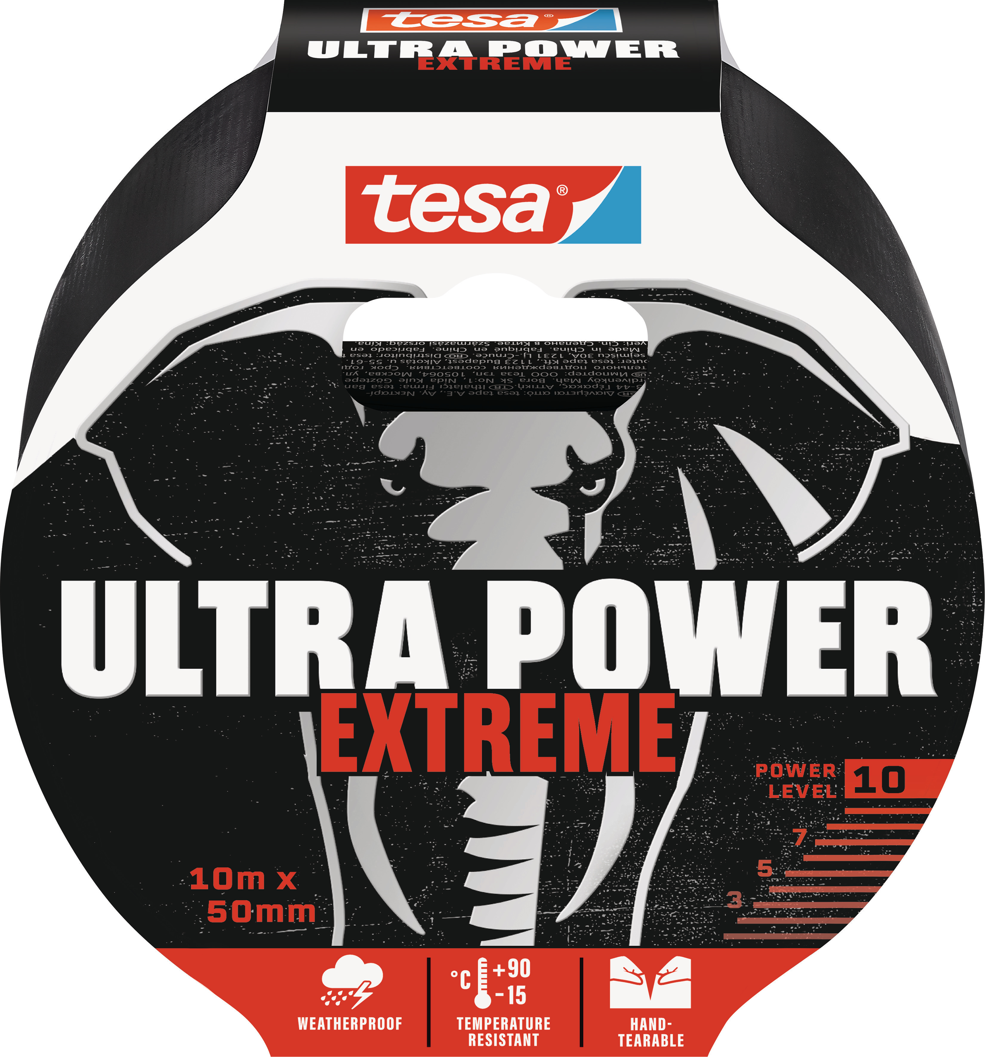 TESA Ultra Power Extreme 10mx50m 56622-00000 bande de réparation, noir bande de réparation, noir
