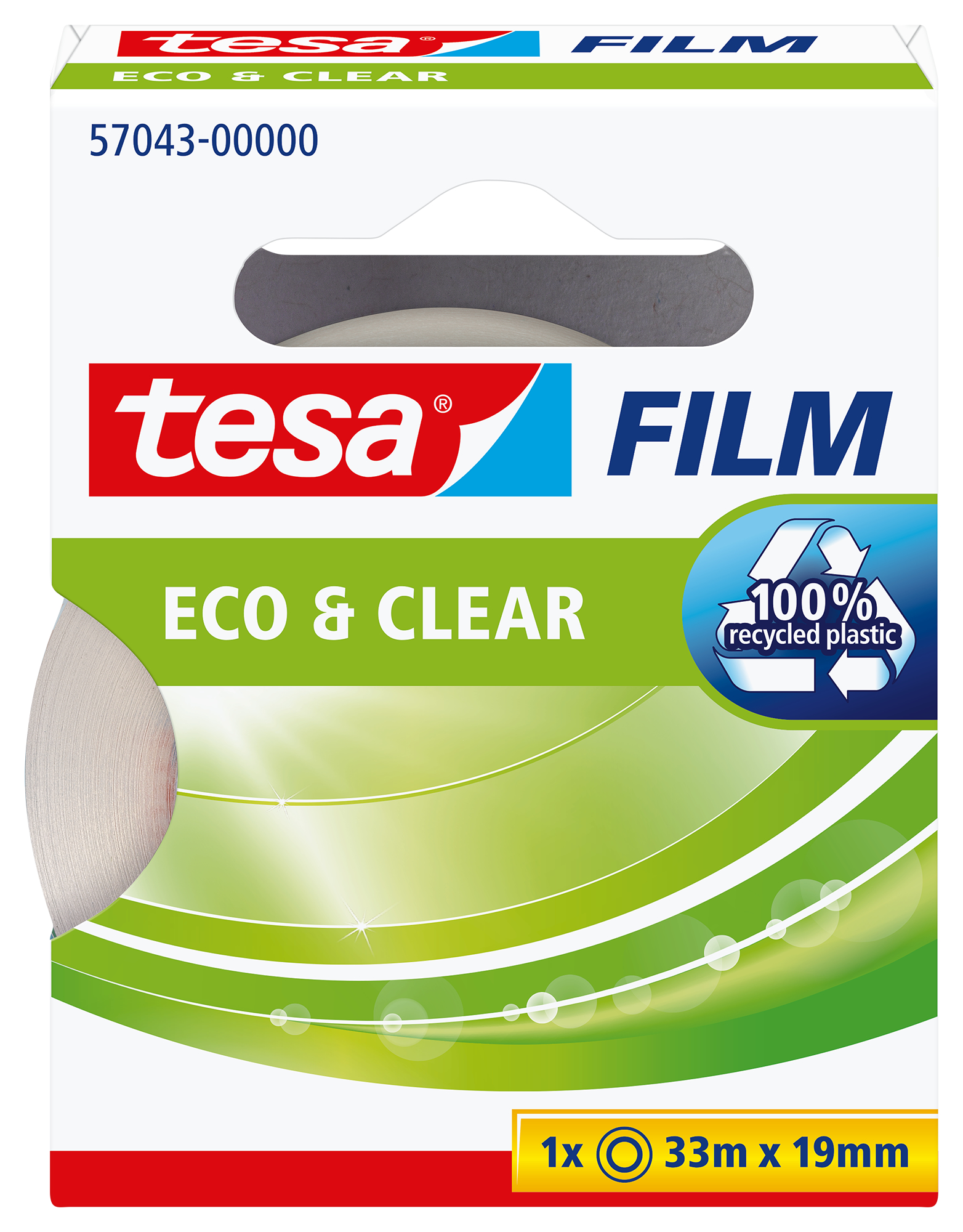 TESA Ruban adhés.eco&clear 33mx19mm 570430000 sans solvant sans solvant