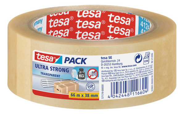 TESA Tesapack ultra strong 38mmx66m 571740000 transparent, antidéchirure