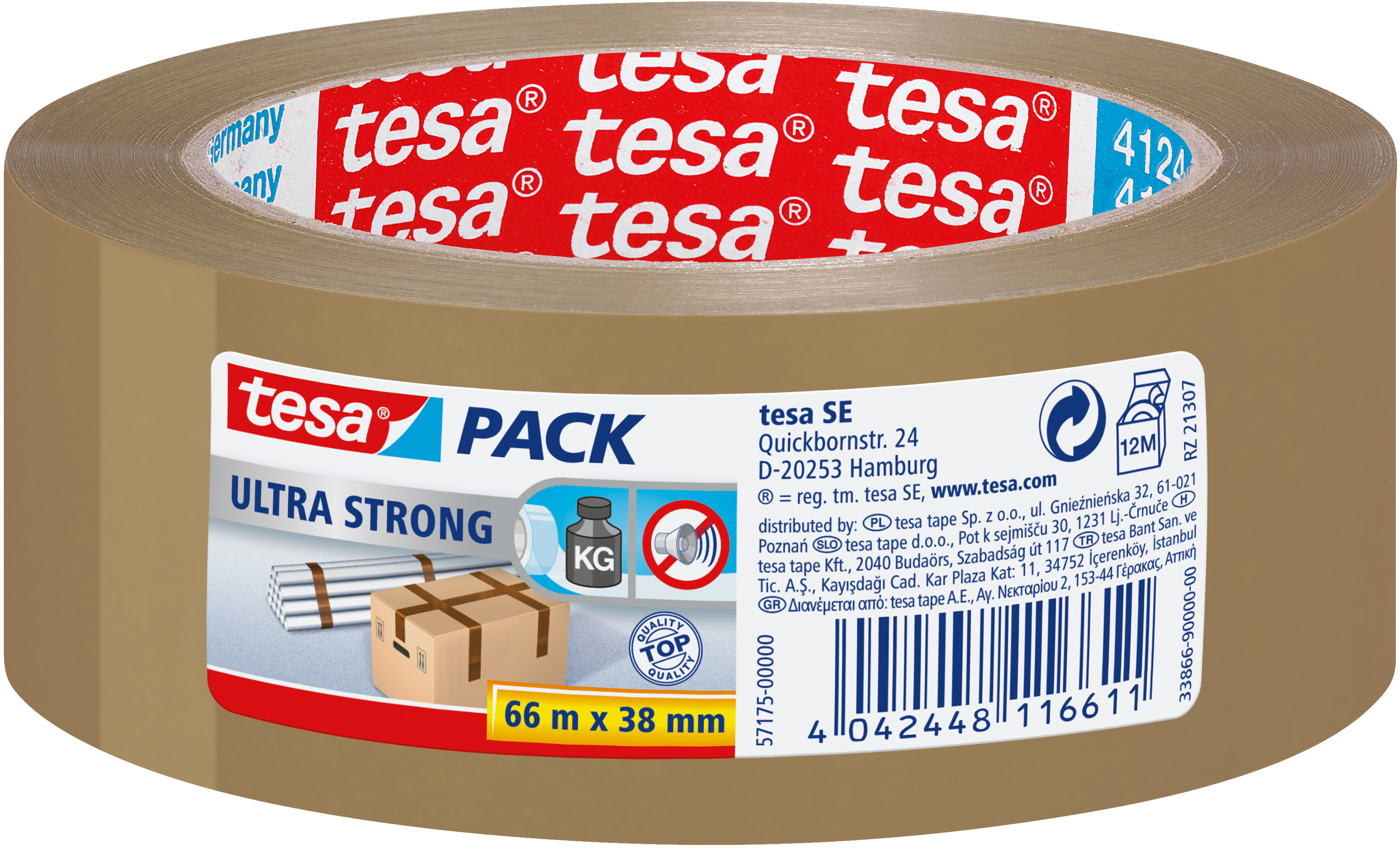 TESA Tesapack ultra strong 38mmx66m 571750000 brun, antidéchirure