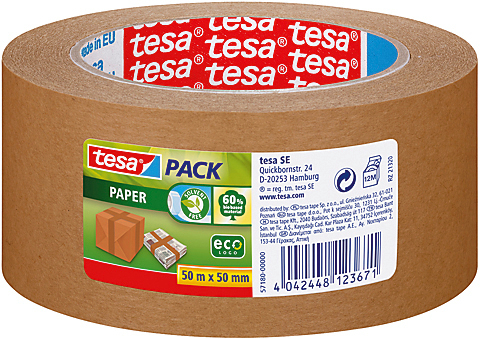 TESA Ruban d'emballage Eco 50mmx50m 571800000 brun