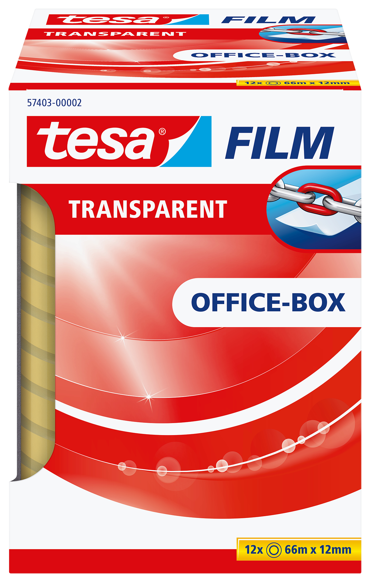 TESA Film OfficeBox 12mmx66m 574030000 Transparent 12 pcs. Transparent 12 pcs.