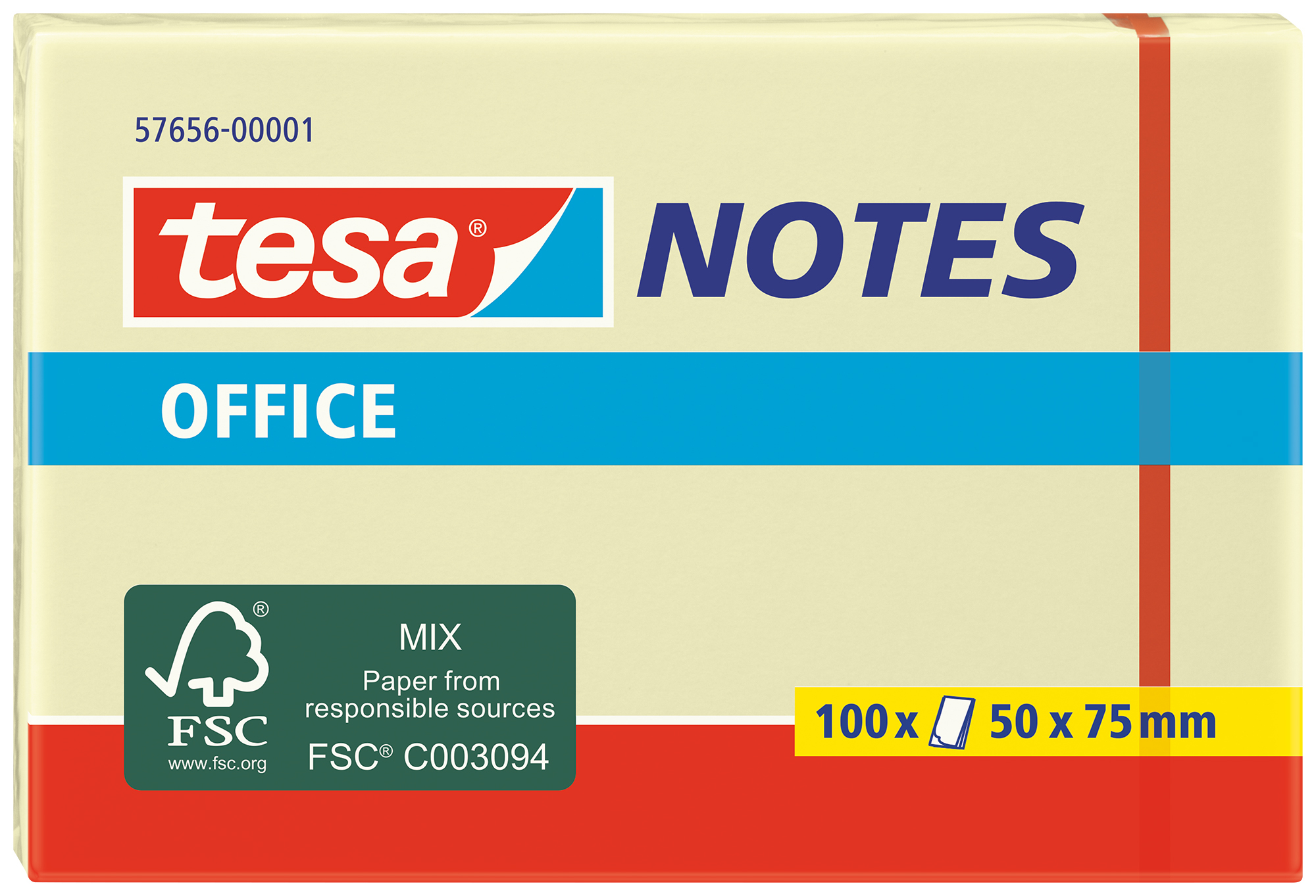 TESA Office Notes 50x75mm 576560000 jaune 100 flls. jaune 100 flls.