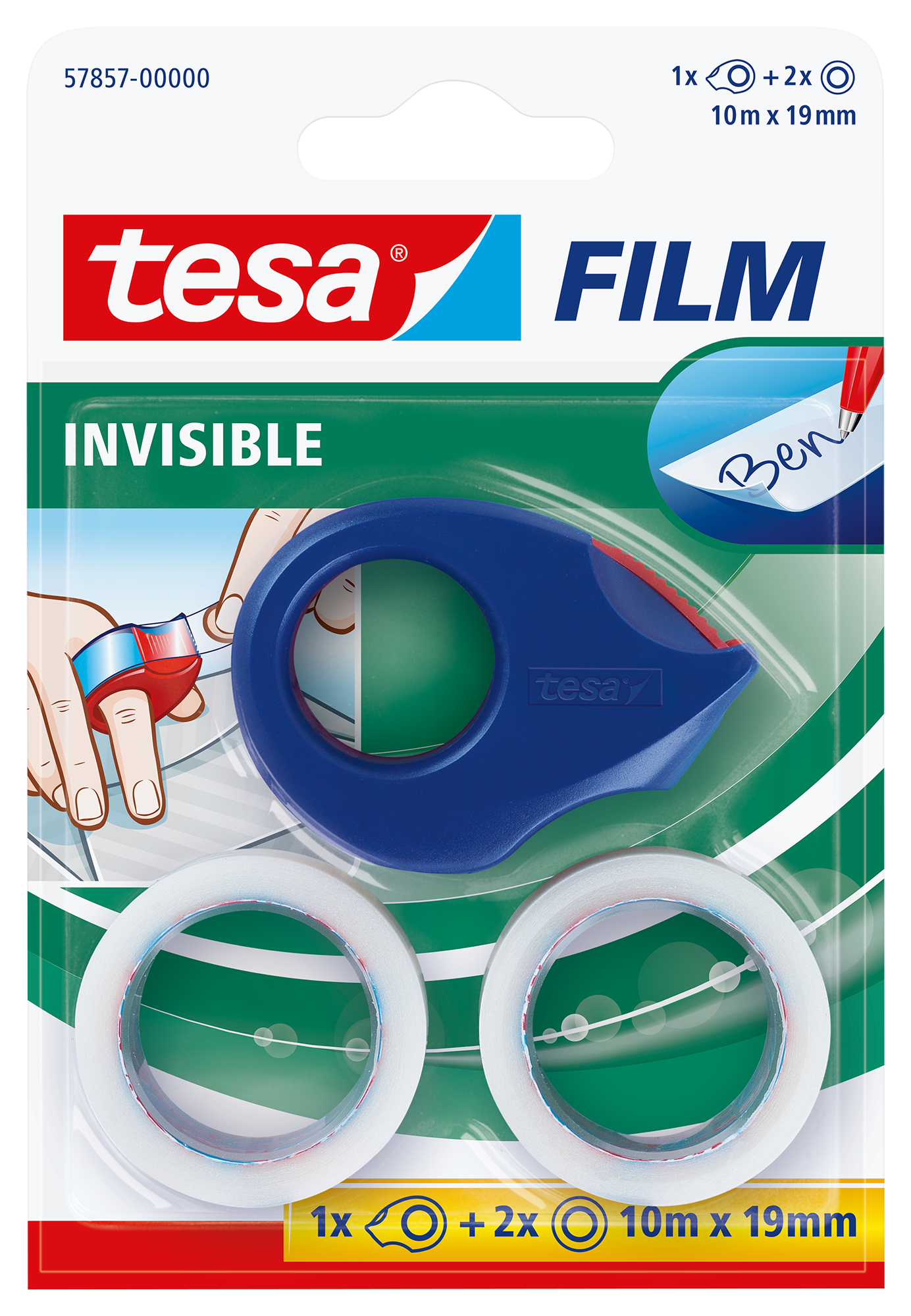 TESA Ruban invisible Mini 19mmx10m 578570000 2 Rollen 2 Rollen