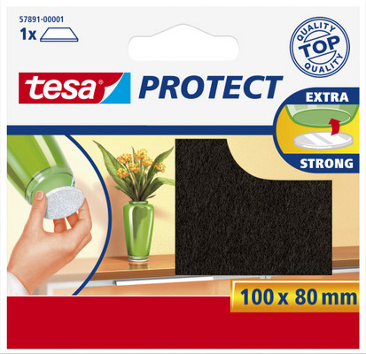 TESA Protect Feutres 100mmx80mm 578910000 brun, à couper, anti rayures