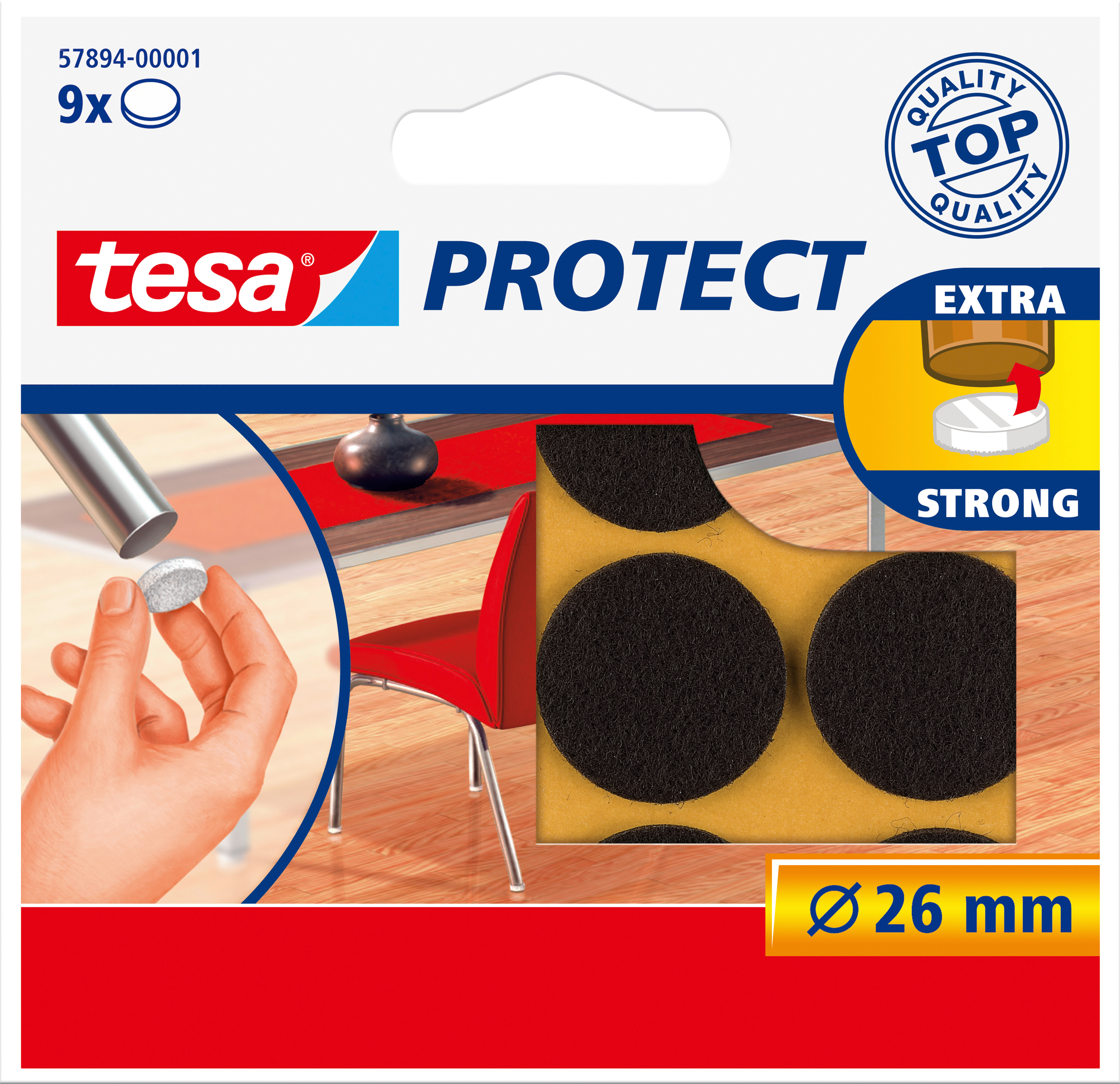 TESA Feutre Protect 26mm 578940000 brun, ronde 9 pcs.