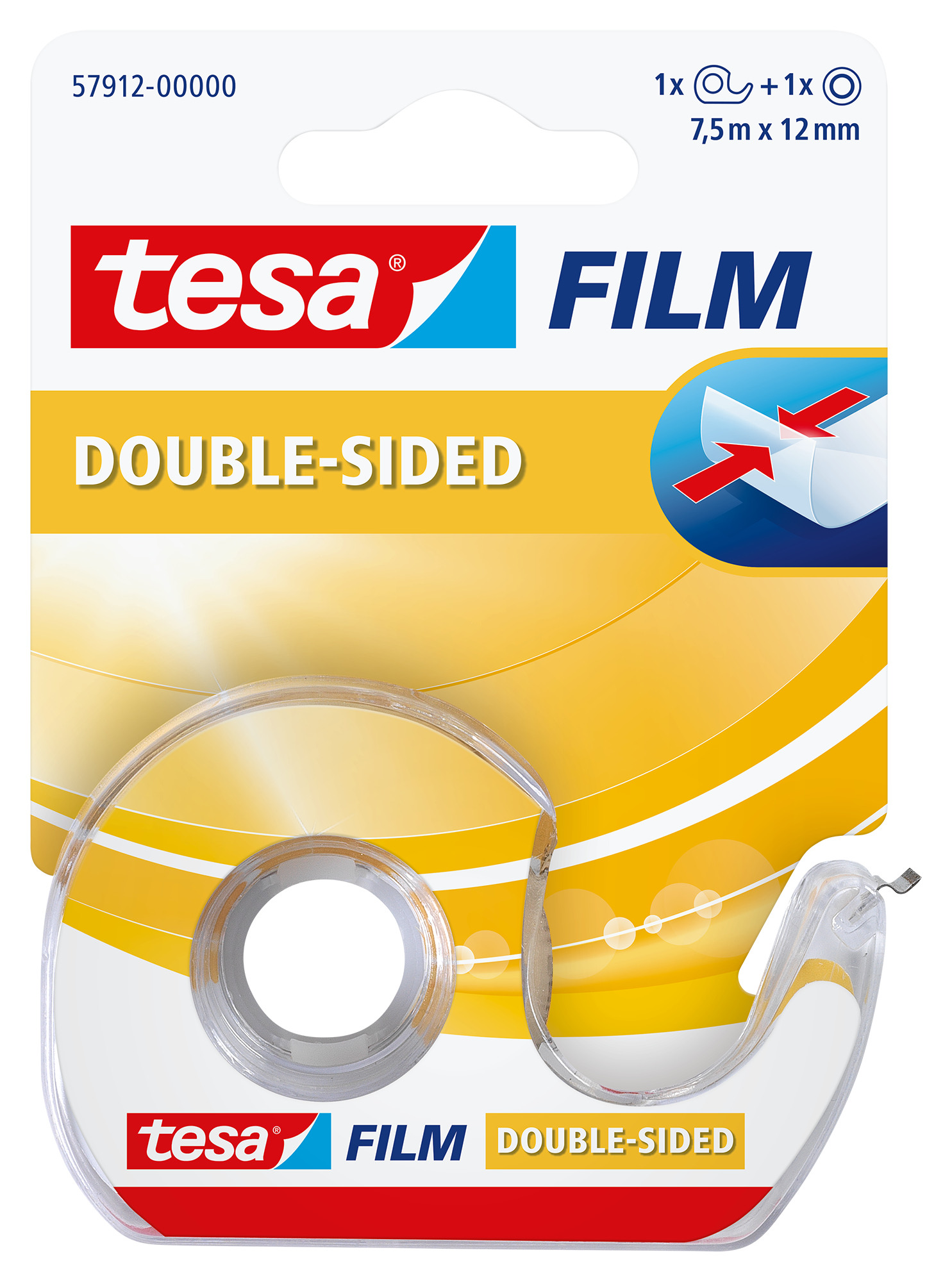 TESA Ruban adhés.tesafilm 12mmx7.5m 579120000 transp.,double-f., sur déroul.