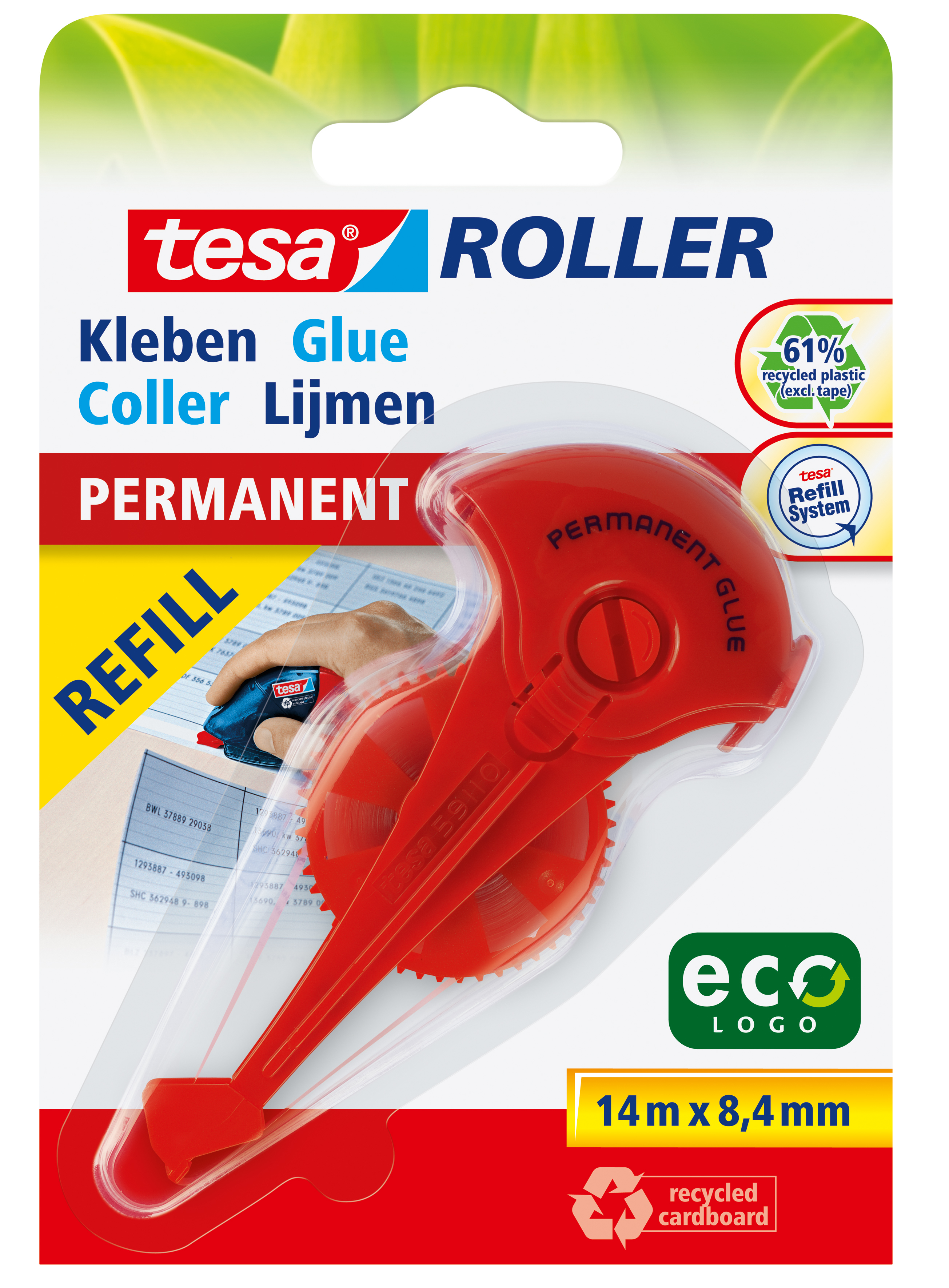 TESA Kleberoller Eco Logo 591560000 8,4mmx14m permanent