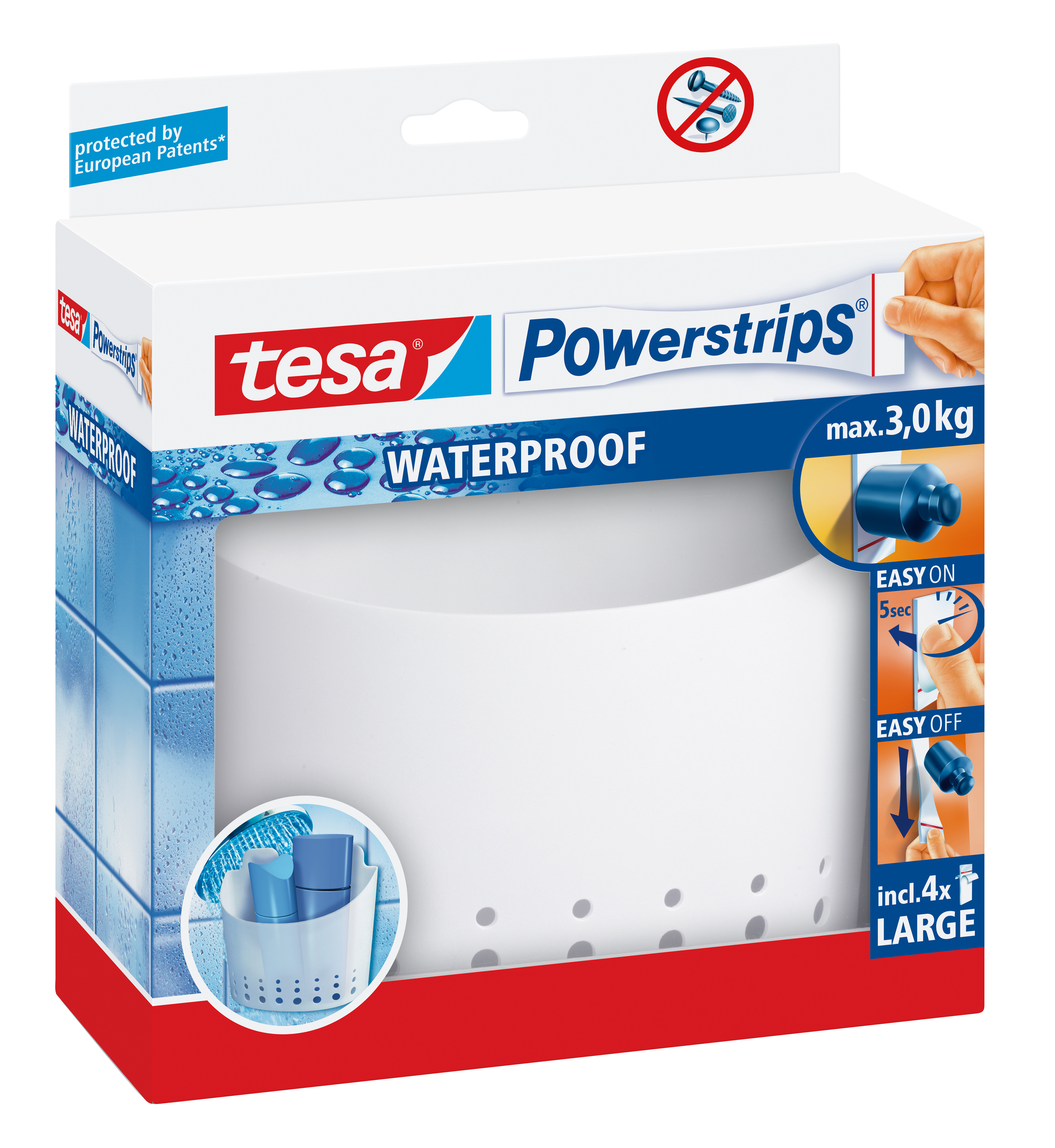 TESA Powerstrips L 597060000 blanc