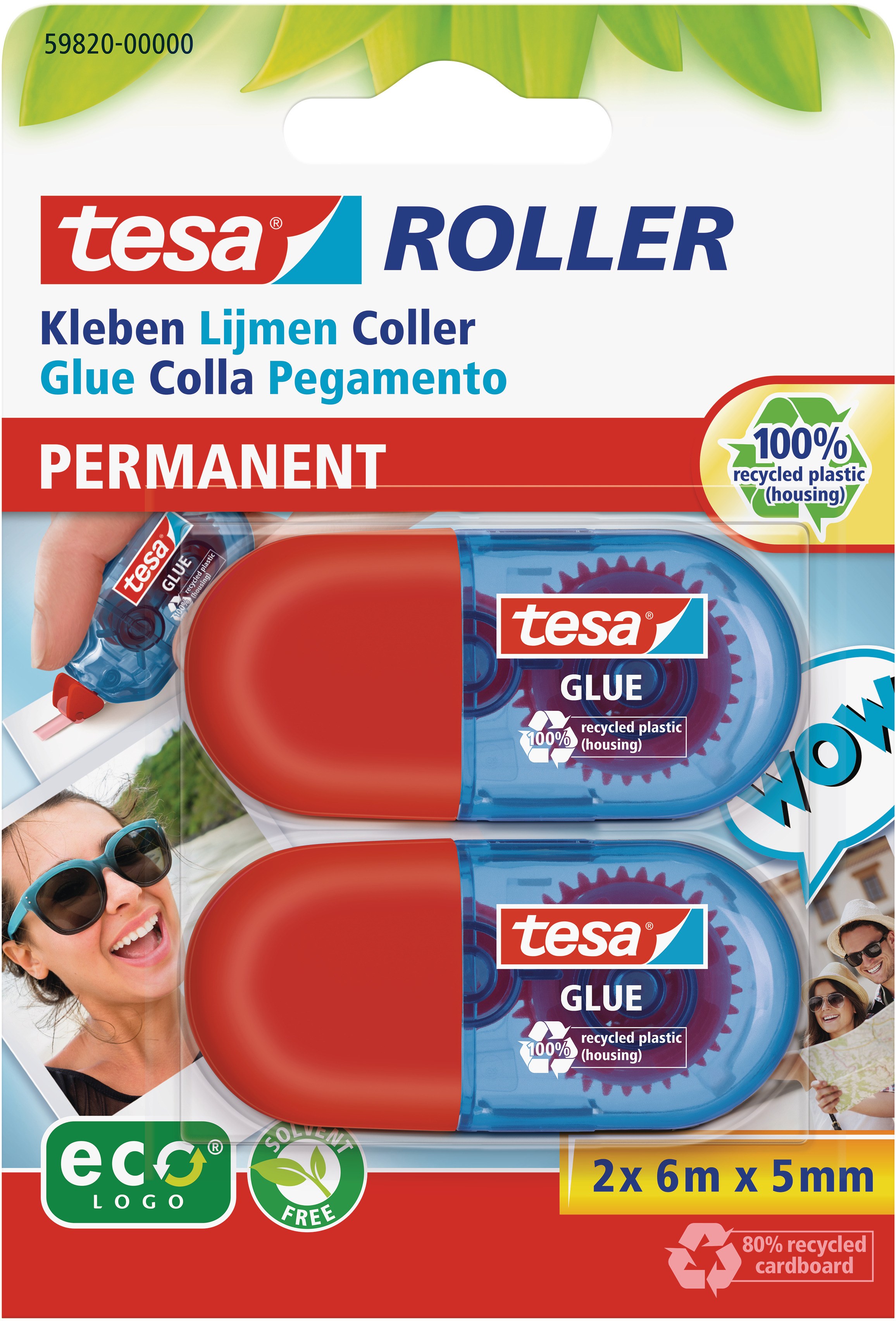 TESA Mini Roller de colle 6mx5mm 598200000 ecoLogo perm. blister