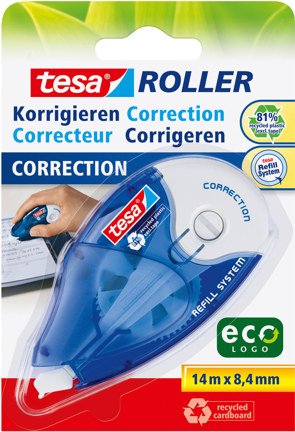 TESA Roller de correction 599810000 8,4mmx14m Blister