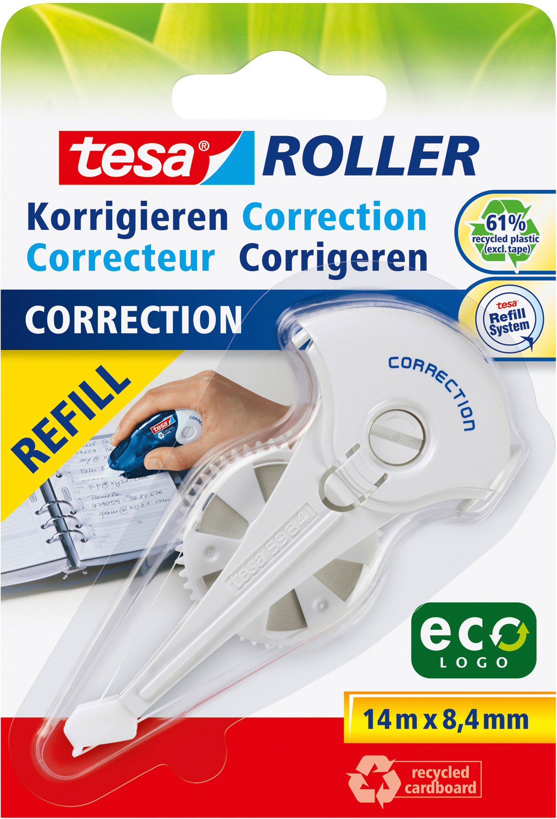 TESA Roller de correction Refill 599860000 8,4mmx14m Blister