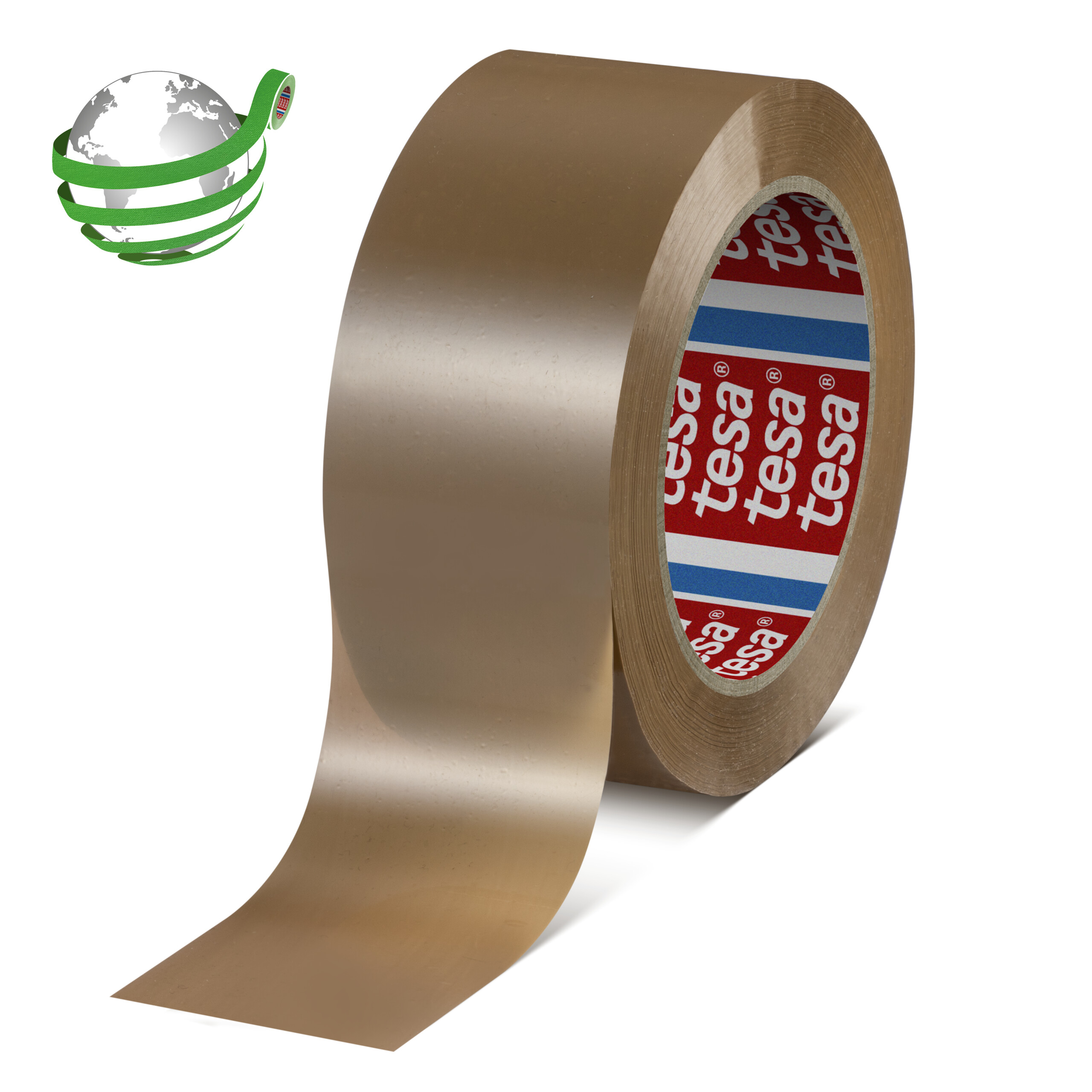 photo TESA Ruban d'emballage 50mmx132m 604180000400 PET recyclé, marron