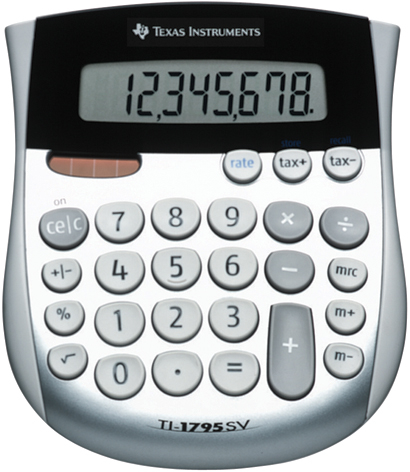 TEXAS INSTRUMENTS Calculatrice base TI-1795SV 8 chiffres
