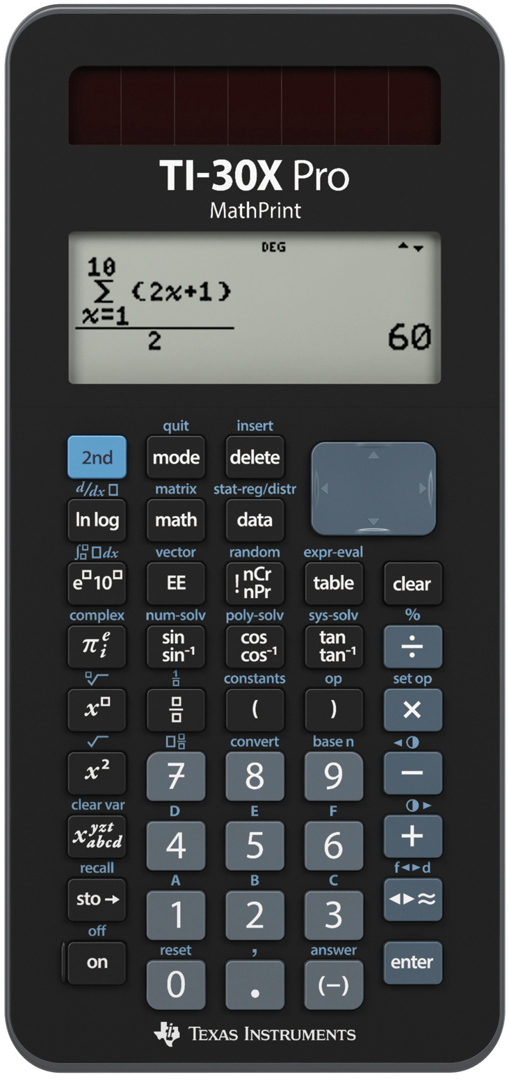 TEXAS INSTRUMENTS MathPrint D/F TI-30XPROMP Calculatrice école