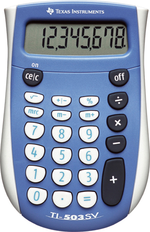 TEXAS INSTRUMENTS Calculatrice base TI-503SV 8 chiffres 8 chiffres