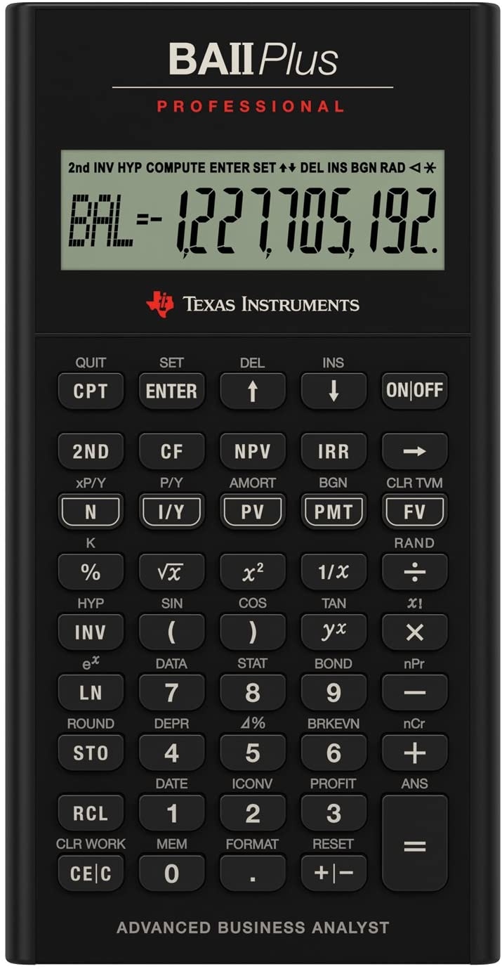 TEXAS INSTRUMENTS Calculateur écolier TI-BAII+ plus d/f/i plus d/f/i