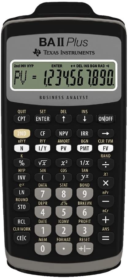 TEXAS INSTRUMENTS Calculator Finance TI-BAII+ professional d/f/e
