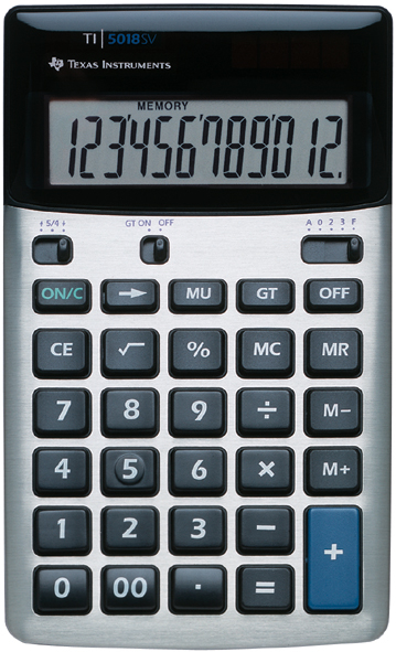 TEXAS INSTRUMENTS Calculatrice base TI5018SV 12 chiffres