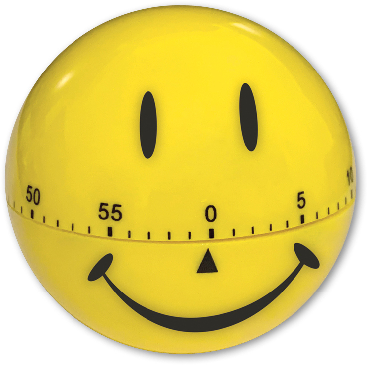 TIMETEX Horloge 61905 visage souriant 7cm ø, jaune visage souriant 7cm ø, jaune