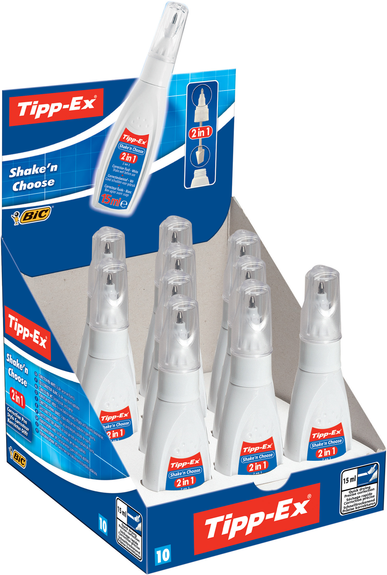 TIPP-EX Shake'n Choose 15ml 9017311 blanc, 10 pcs. blanc, 10 pcs.