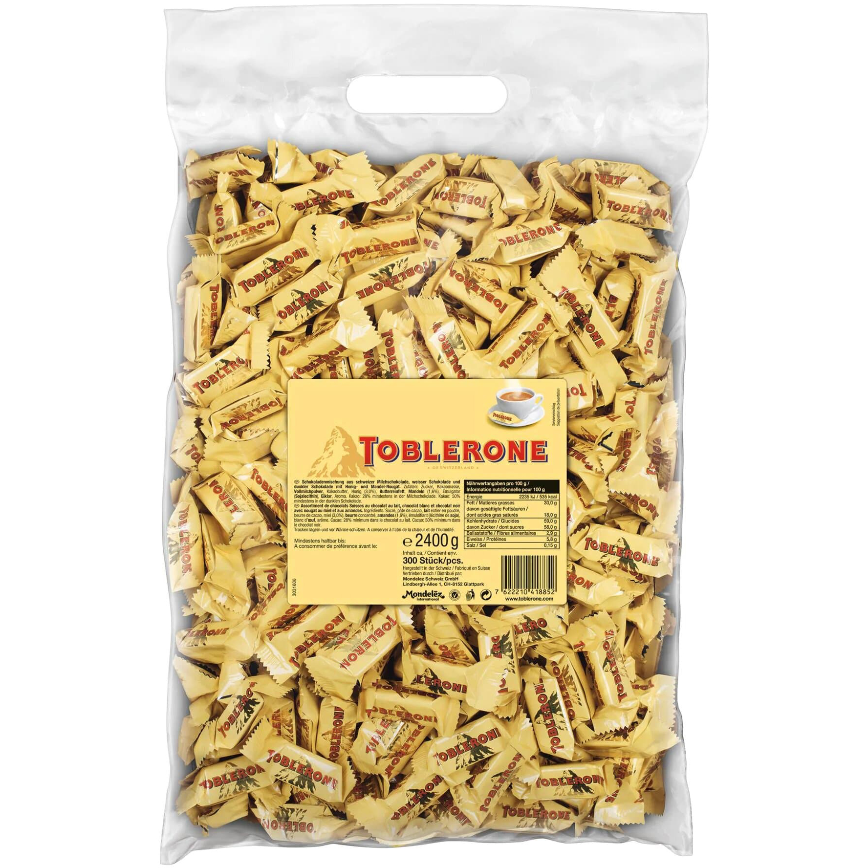 photo TOBLERONE Schokoladenriegel 331580 Tiny Milk Gastro 2.4 kg