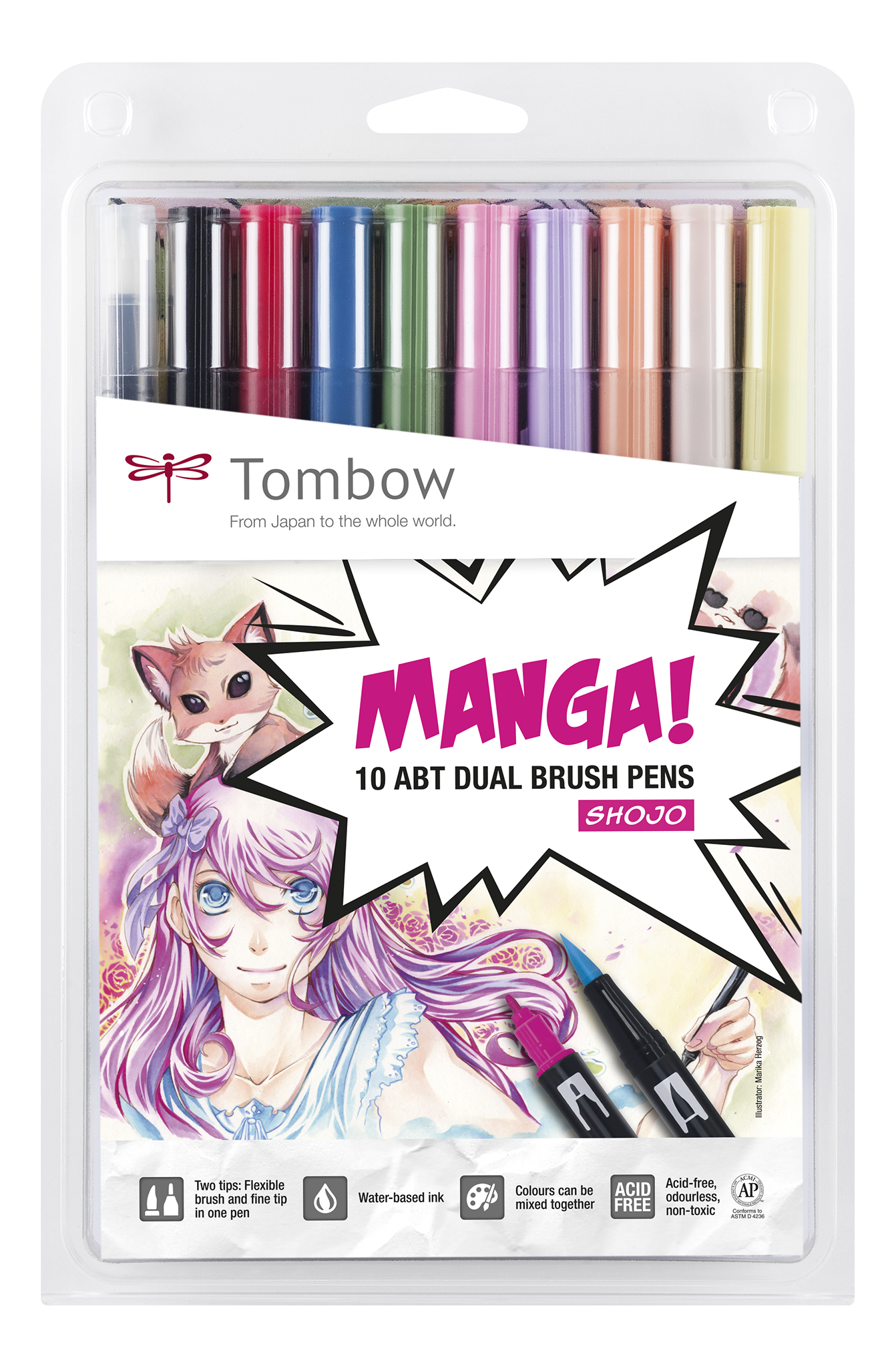 TOMBOW Manga-Set Shojo ABT-10C-MANG 10 pcs.