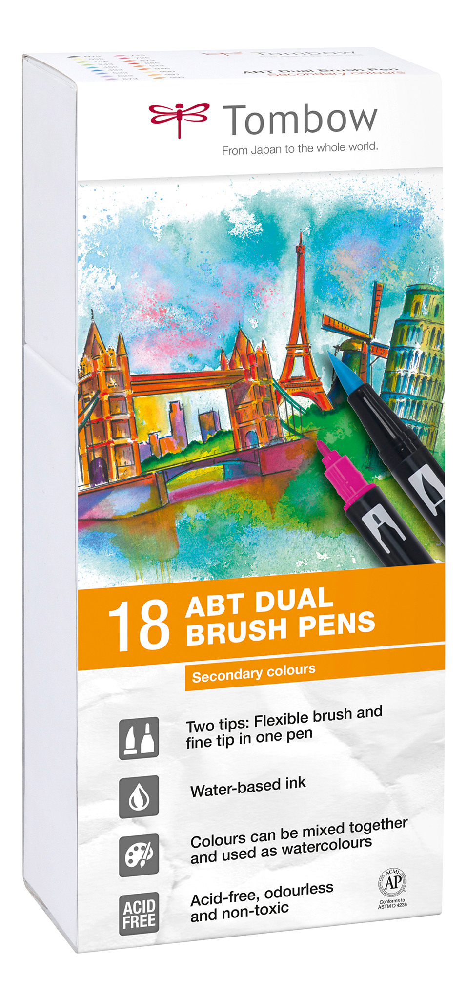 TOMBOW ABT Dual Brush Pen ABT-18P-2 Set à 18