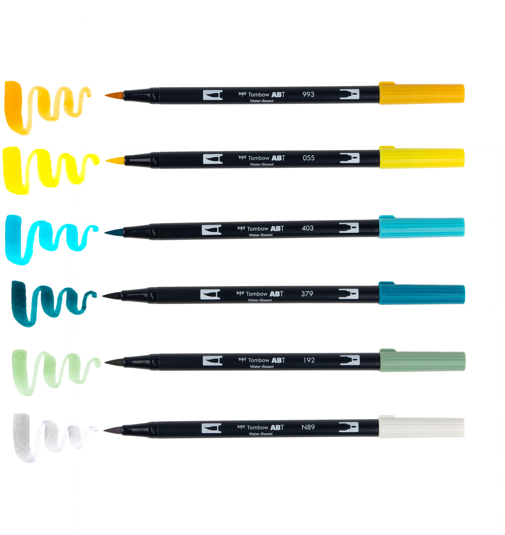 TOMBOW Dual Brush Pen ABT ABT-6PLEMON Lemon Squeezy 6 pièces