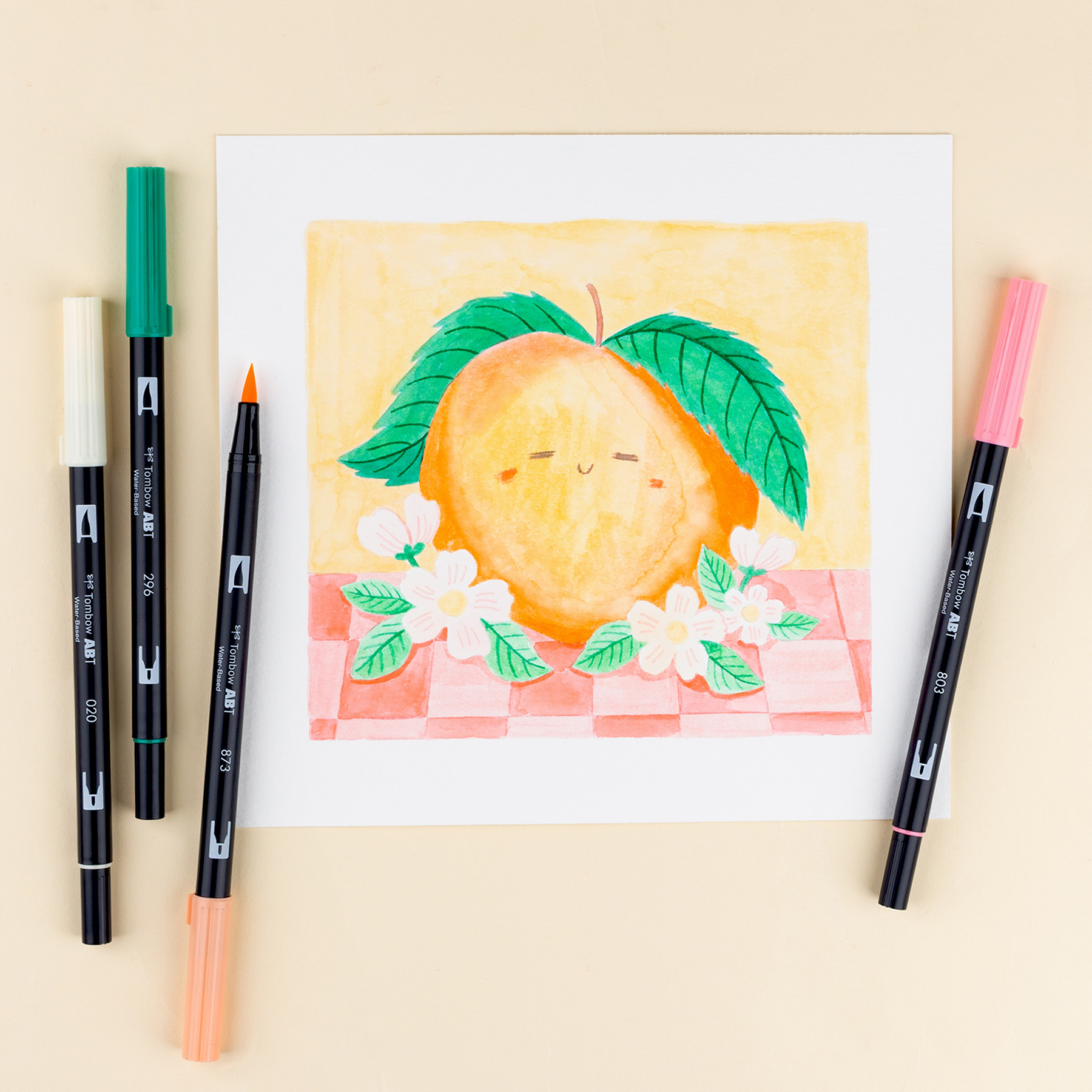 TOMBOW Dual Brush Pen ABT ABT-6PPEACHY Just Peachy 6 pièces