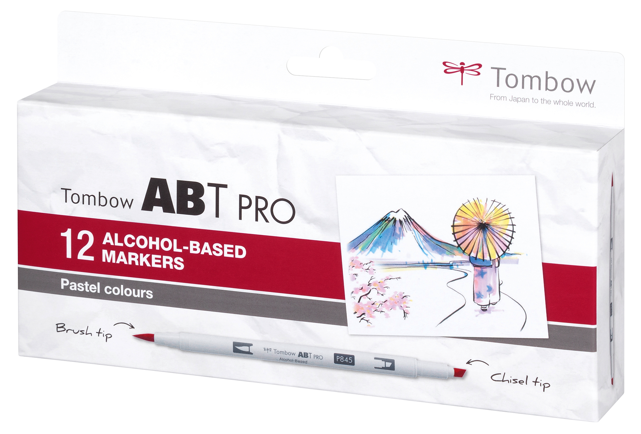 TOMBOW Dual Brush Pen ABT PRO ABTP-12P-2 Pastel Colours 12 pcs.