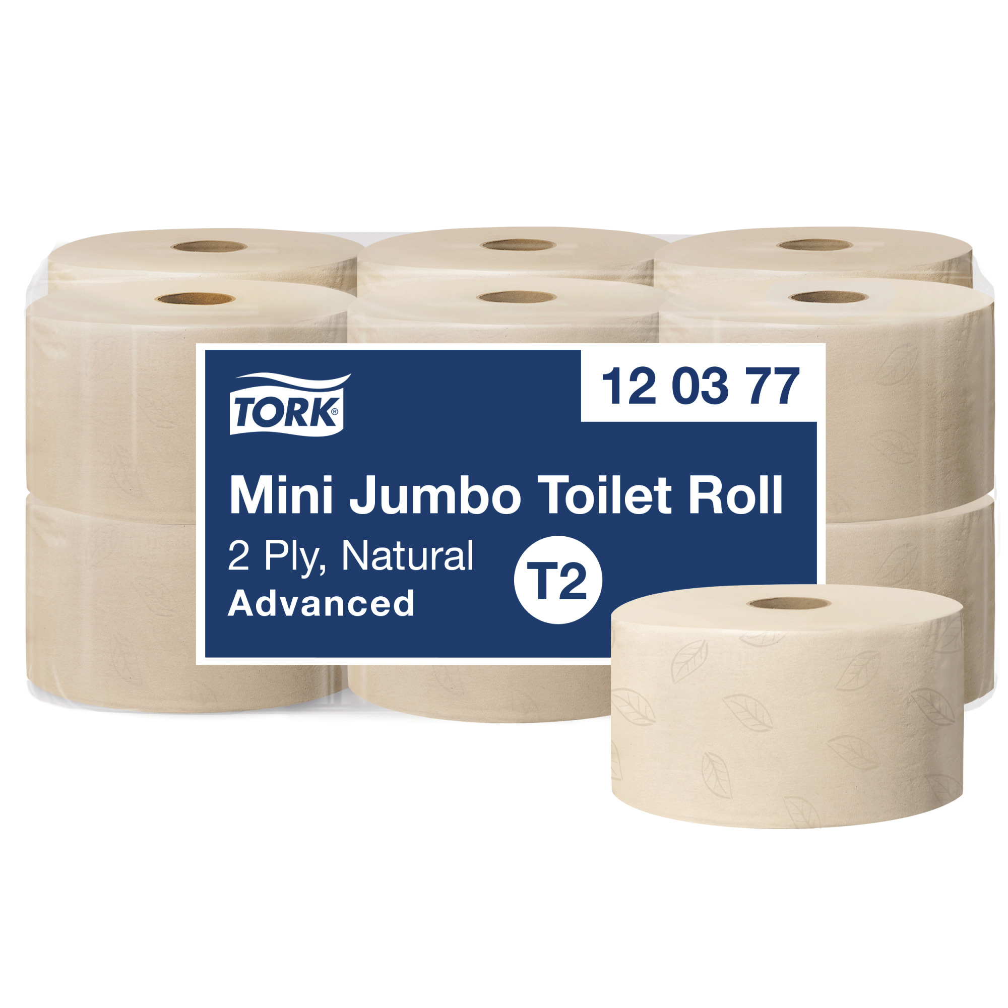 photo TORK Papier toilette Mini Jumbo T2 120377 natural 12 Rouleau à 170m