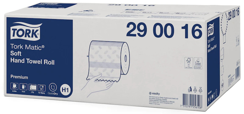 TORK Serviette Rouleau Premium H1 290016 blanc, 2 plis 150m