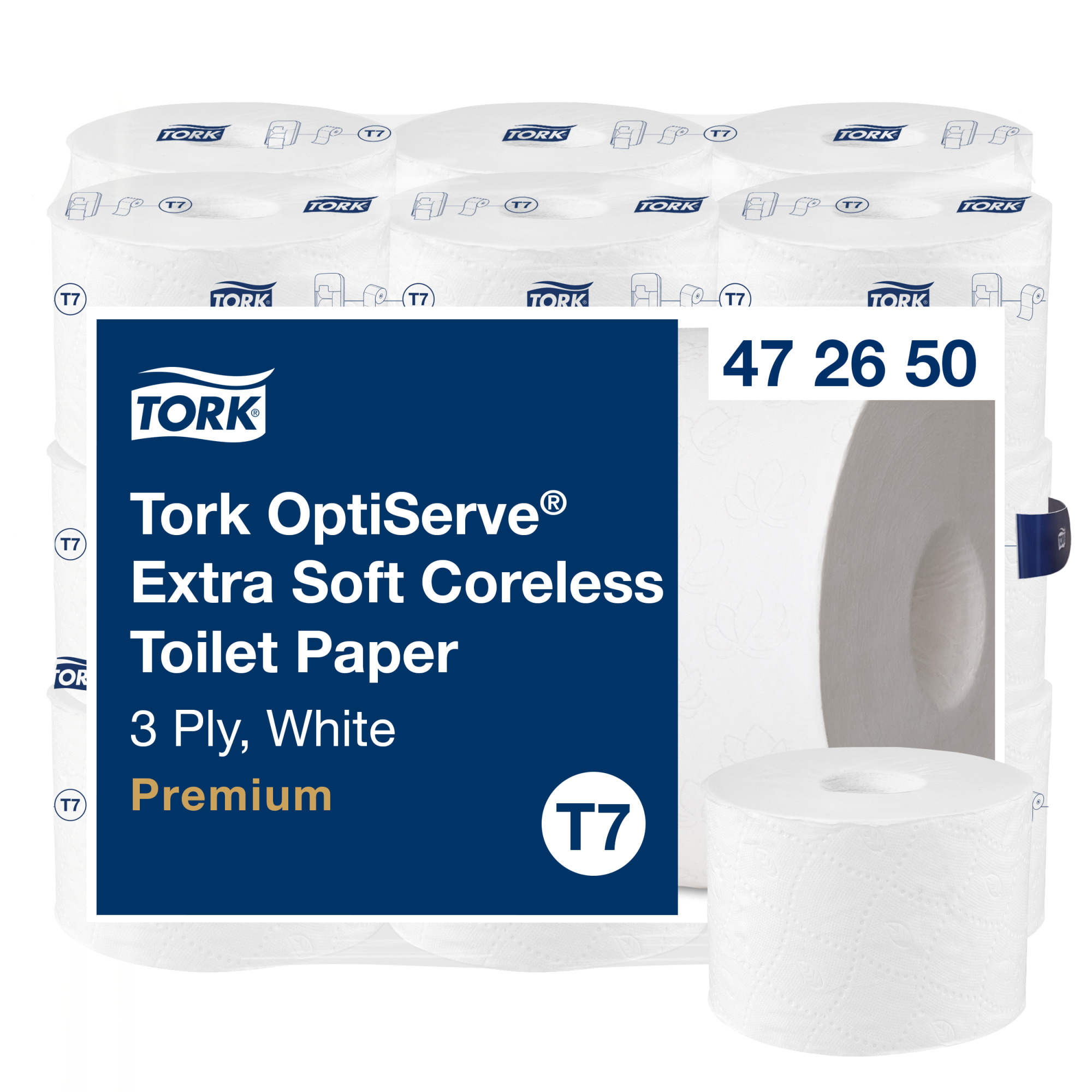 photo TORK Papier toilette T7 OptiServe® 472650 18 Rouleau a 550 Feuille
