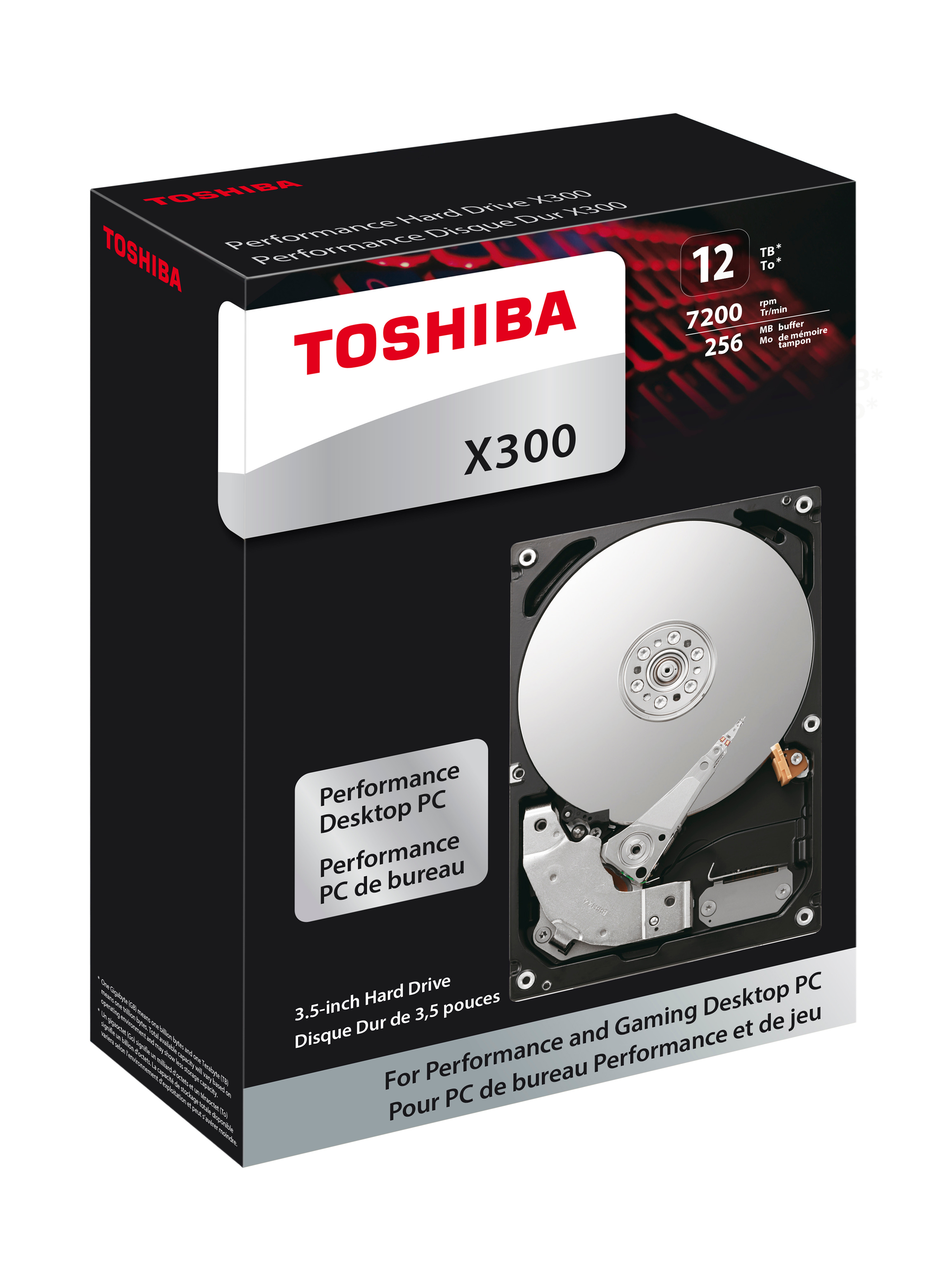 TOSHIBA HDD X300 High Performance 12TB HDWR21CUZSVA internal, SATA 3.5 inch BULK
